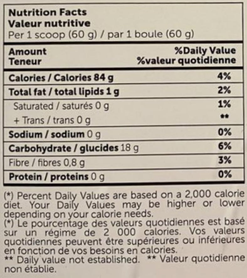 Imagem Nutrition Facts, Akaibowl